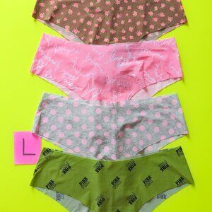 Victoria's Secret PINK Size L Seamless Cheekster Panty Bundle - 4 pairs